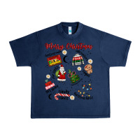 Navy Merry Christmas Urban Heavy Tee - MaliasSmallBusiness