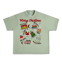 Oil Green Merry Christmas Urban Heavy Tee - MaliasSmallBusiness
