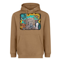 Toasted Coconut Cows Glitter Turquoise Leopard Sunflowers Heavyweight Hoodie - CowCowDesign