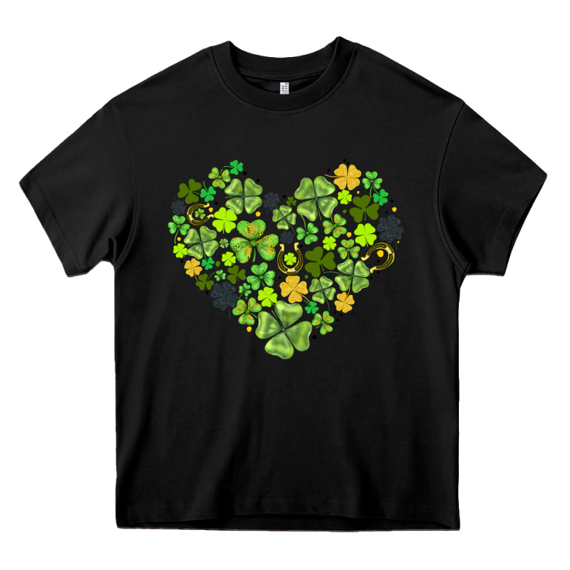 Heart Shaped Clover Heavy Core Tee by AdoDesignShop | Teevron