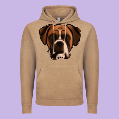 Boxer Vintage Hoodie Designed By Jasminsmagicworld
