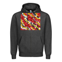 Charcoal Heather bandana and cowhide pattern Zipper Hoodie - TumblerDesignByShophia