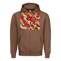 Chestnut bandana and cowhide pattern Zipper Hoodie - TumblerDesignByShophia