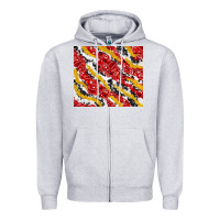 Heather Grey bandana and cowhide pattern Zipper Hoodie - TumblerDesignByShophia