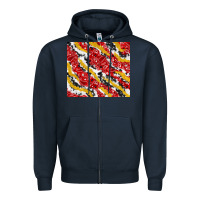 Navy bandana and cowhide pattern Zipper Hoodie - TumblerDesignByShophia