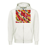 Oatmeal Heather bandana and cowhide pattern Zipper Hoodie - TumblerDesignByShophia