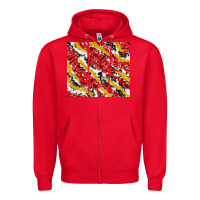 Red bandana and cowhide pattern Zipper Hoodie - TumblerDesignByShophia