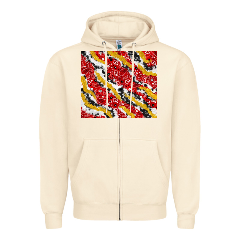 Bandana And Cowhide Pattern Zipper Hoodie by TumblerDesignByShophia | Teevron