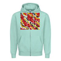 Seafoam bandana and cowhide pattern Zipper Hoodie - TumblerDesignByShophia