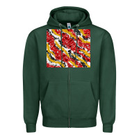 Sports Green bandana and cowhide pattern Zipper Hoodie - TumblerDesignByShophia