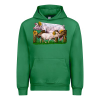 Emerald Mom With White Chester Pig And Baby Pig Urban Hoodie - LillyAllenDesigns