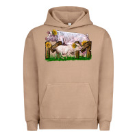 Pigment Burro Mom With White Chester Pig And Baby Pig Urban Hoodie - LillyAllenDesigns