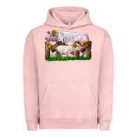 Mom With White Chester Pig And Baby Pig Urban Hoodie | Teevron