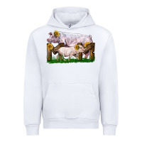 White Mom With White Chester Pig And Baby Pig Urban Hoodie - LillyAllenDesigns