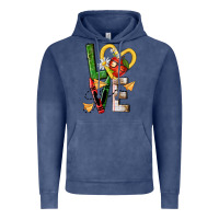 Vintage Denim teacher love nca Vintage Hoodie - NancyCooperArtShop