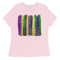 Bubblegum Pink mardi gras brushstrokes Ladies Tee - AdoDesignShop
