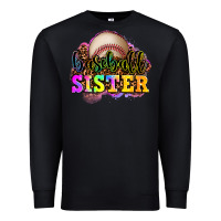 Black baseball sister Premium Sweatshirt - OliviaCreatesArt