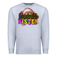 Heather Grey baseball sister Premium Sweatshirt - OliviaCreatesArt