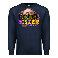Navy baseball sister Premium Sweatshirt - OliviaCreatesArt