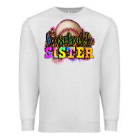 Oatmeal Heather baseball sister Premium Sweatshirt - OliviaCreatesArt