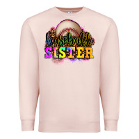Pale Pink baseball sister Premium Sweatshirt - OliviaCreatesArt