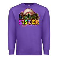 Purple baseball sister Premium Sweatshirt - OliviaCreatesArt