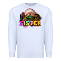 White baseball sister Premium Sweatshirt - OliviaCreatesArt