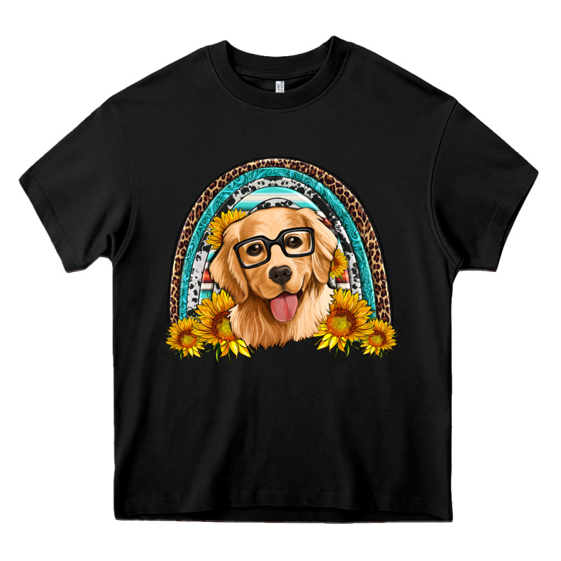 Golden Retriever Rainbow Heavy Core Tee by Artiststas | Teevron