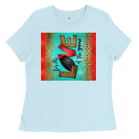 Baby Blue for the love of the game ice hockey Ladies Tee - Jasminsmagicworld