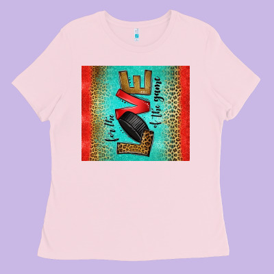 For The Love Of The Game Ice Hockey Ladies Tee Designed By Jasminsmagicworld