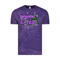 Cloud Purple all i want for christmas is a cure pancreatic canc Vintage Tee - MaliasSmallBusiness