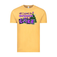 Vintage Mustard all i want for christmas is a cure pancreatic canc Vintage Tee - MaliasSmallBusiness