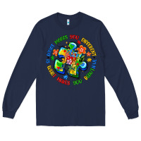 Navy what makes you different is what makes you beautif Long Sleeve Tee - Artiststas