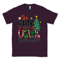 Plum too cute to wear ugly  christmas Classic Tee - MaliasSmallBusiness