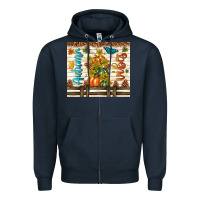 Navy autumn vibes Zipper Hoodie - TumblerDesignByShophia