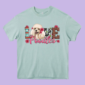 Love Poodles Heavy Core Tee Designed By Artiststas