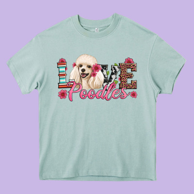 Love Poodles Heavy Core Tee Designed By Artiststas