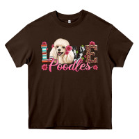Chocolate Brown love poodles Heavy Core Tee - Artiststas
