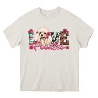 Cream love poodles Heavy Core Tee - Artiststas