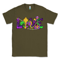 Army Green mardi gras love Classic Tee - JahusDesignShop