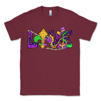 Burgundy mardi gras love Classic Tee - JahusDesignShop