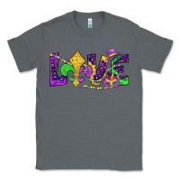 Charcoal Heather mardi gras love Classic Tee - JahusDesignShop
