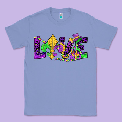 Mardi Gras Love Classic Tee Designed By Jahusdesignshop