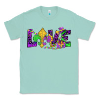 Seafoam mardi gras love Classic Tee - JahusDesignShop