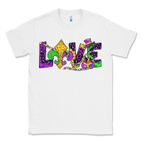 White mardi gras love Classic Tee - JahusDesignShop