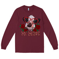 Burgundy be mine valentine's day calf Long Sleeve Tee - RanaPortraitStore