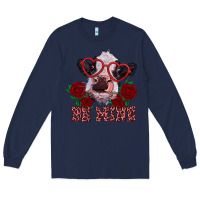 Navy be mine valentine's day calf Long Sleeve Tee - RanaPortraitStore