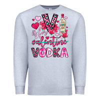 Heather Grey v is for vodka Premium Sweatshirt - OliviaCreatesArt