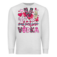 Oatmeal Heather v is for vodka Premium Sweatshirt - OliviaCreatesArt