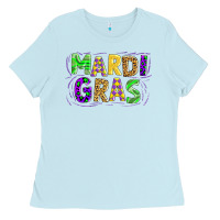 Baby Blue mardi gras Ladies Tee - AdoDesignShop